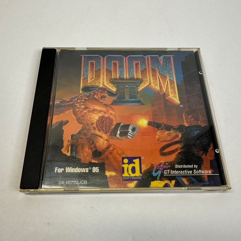 Doom II 2 PC Windows 95 CD-ROM Game id Software GT Interactive 1995 Tested Works